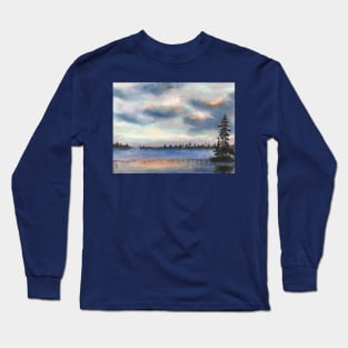 Mist on the Lake Before Dawn Long Sleeve T-Shirt